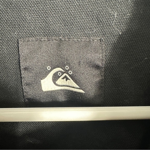 Quiksilver ladies denim jacket, sz L, corduroy collar, utility, work, crop - Picture 5 of 13